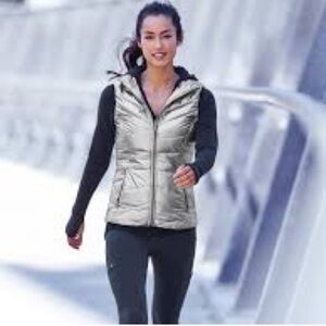 EUC Silver Athleta Down Vest